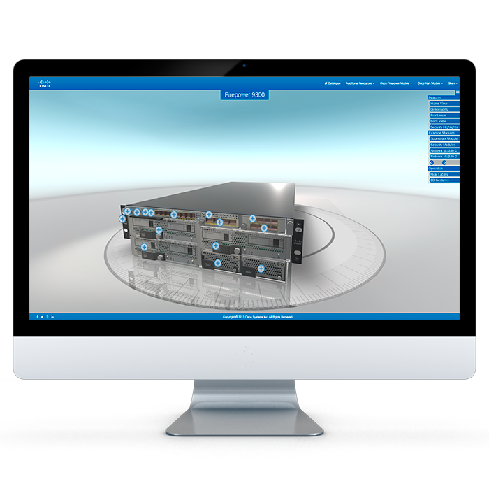 Cisco WebGL Desktop App 9300 Front View